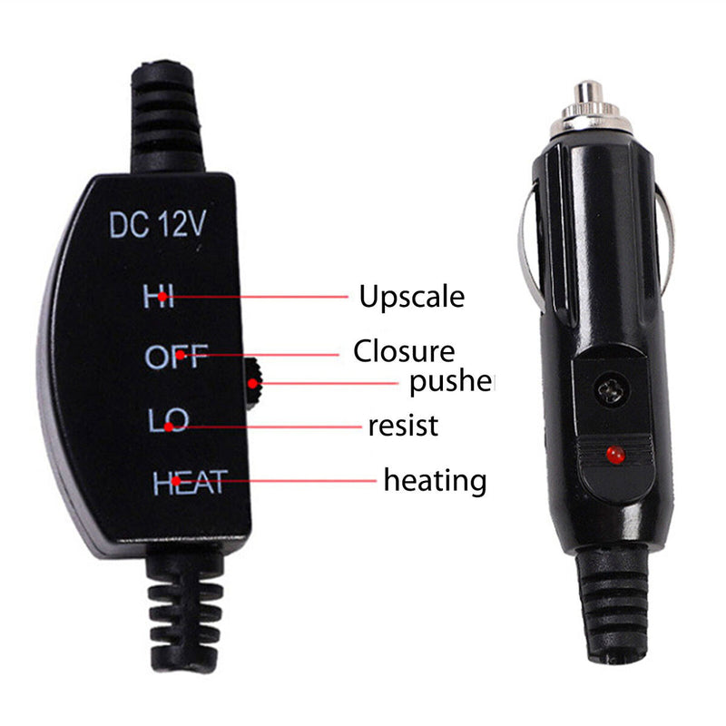 12V Travel Throw Cold Weather Fleece Electric Blanket Portable for Car 145x100cm