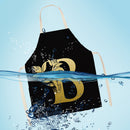 Letter B Printed Linen Apron Waterproof Kitchen Cooking Bibs Pinafore (2)