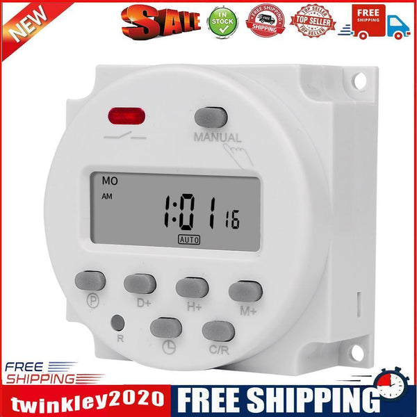 5X CN101A Digital Timer 7 Day Programmable Time Switch Controller Relay 12V