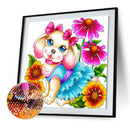 Flower dog 5D DIY Diamond Painting Kits Partial Special Shape Drill