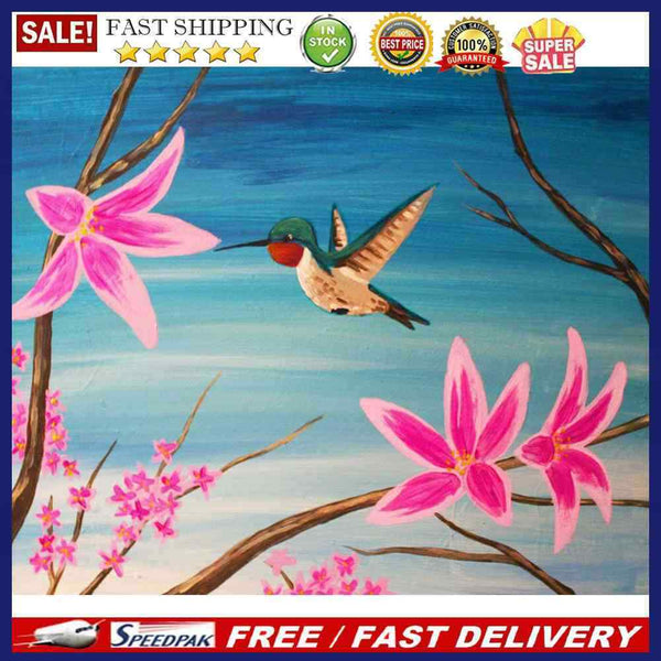 Oil Paint by Numbers Flower Bird Canvas Artwork Living Room Picture Decoration