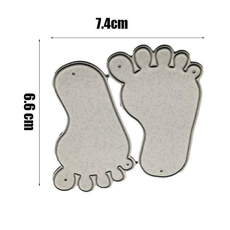 Baby Footprint Metal Cutting Dies Stencil Scrapbooking Album Embossing J6D9 Q0Y2