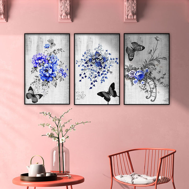Home Hand Painted on Canvas DIY Butterfly Oil Paint By Numbers Drawing Kit Craft