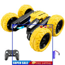 #A RC Stunt Cars 15km/h LED Light Double Sided 360 Degrees Flips 4WD 2.4GHz Vehi