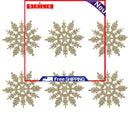 10cm Christmas Snowflake Sprinkles Ornaments Hanging Pendant for Xmas Tree 6pcs