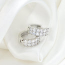 Zircon Ear Buckle Double Rows Zircon Ear Stud Diamond Earrings Ear Piercing