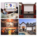 16:9 Simple Projector Curtain 150 inch HD Display Screen for Home Office Newly