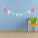 12 Flags 3.2m Pink Flower Cotton Party Wedding Pennant Bunting Banner Decor