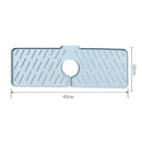 Bathroom Faucet Water Catcher Mat Sink Draining Pad Behind Faucet (Grey)