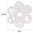 6pcs/Set DIY Halloween Coffee Stencils Cake Baking Scrapbook Templates (A) Newly