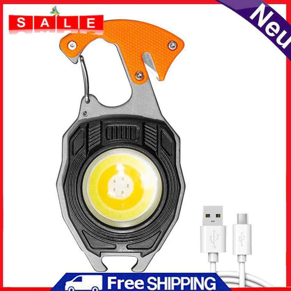 3 Gears Key Lights Portable Cob Work Lights Waterproof for Traveling (Orange)