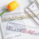 Floral Student Acrylic Multi-function Creative Stationery Drawing Tools Ruler