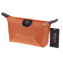 Women Zipper Ingot Shape Dumpling Handbag Cosmetic Bag Makeup Tote(Orange)