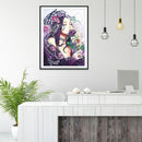 5D DIY Special Shaped Diamond Painting Girl Cross Stitch Kit Home Bedroom D