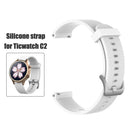 Soft Silicone Sports Adjustable 18mm Solid Color Watchband Wrist Strap Bracelet