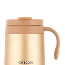 350ml Stainless Steel Portable Coffee Water Cup with Handle Lid Vacuum Flask Mug
