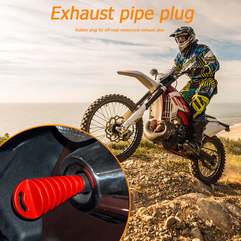 Motorcycle Exhaust Pipe Air-bleeder Plug Muffler Wash Plug Small (Red) Newly