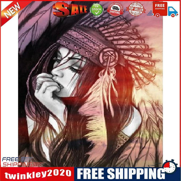 Indigenous Girl Oil Paint By Numbers Kits Canvas DIY Picture Hand Painted
