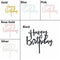 Decoration Gifts Acrylic Decor Cake Topper Party Supplies Happy Birthday