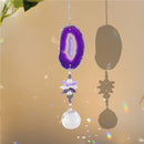 #A Wind Chime Amber Crystal Pendant Hanging Ornaments Jewelry Home Window Decor