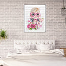 Handmade DIY Full Round Drill Diamond Painting 5D Pink Cupid Poster Kit