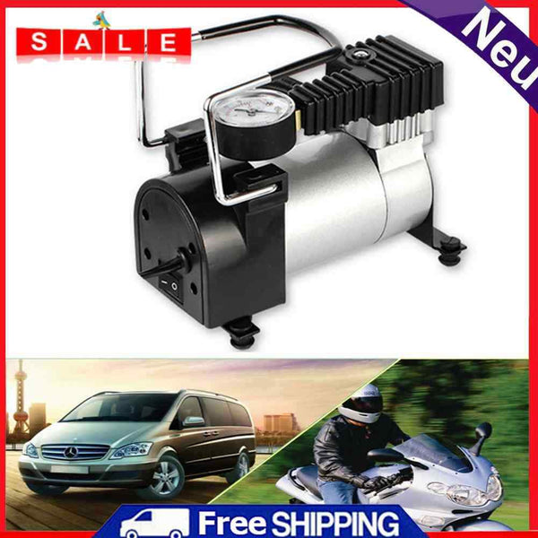 12V 150Psi Heavy Duty Air Compressor Deluxe Portable Metal Car Tires In