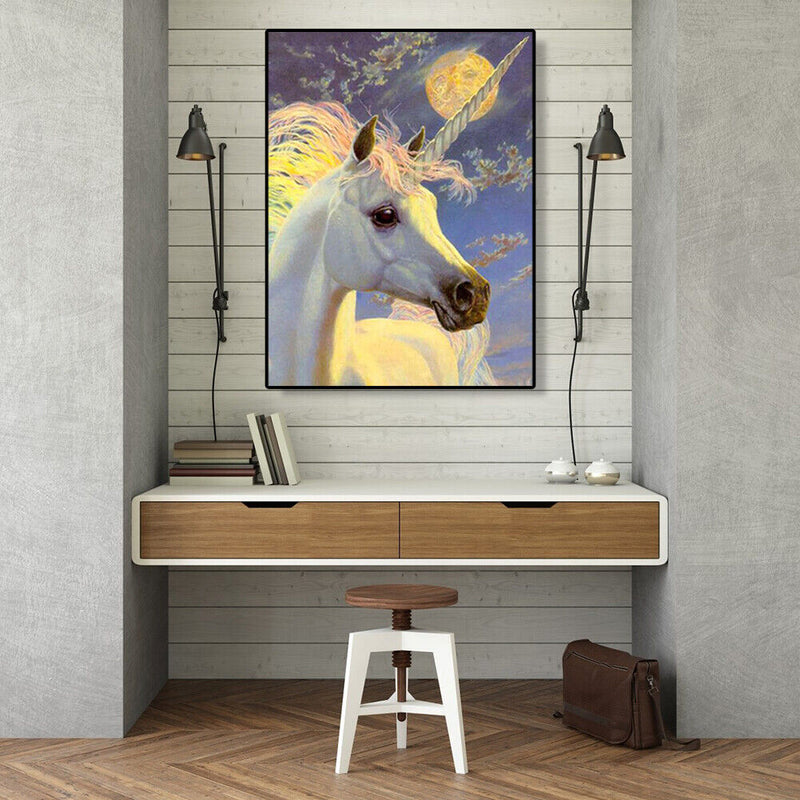 Painting By Numbers DIY Clever Horse Canvas Oil Art Picture Home Room Decor Kit