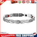 Twisted Dragon Magnetic Therapy Couple Bracelet Detachable Bangles (Sliver)