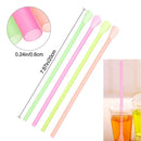 Soft Creative Drinking Supplie Colorful 100PCS Spoon Straws Milkshake Straws