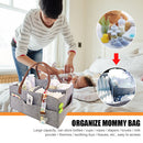 Baby Felt Storage Nursery Basket with Handle Large Pocket (Leather)