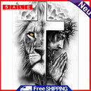 5D DIY Full Drill Round Shape Two-faced Cross Rhinestone Diamond Drawing Kit