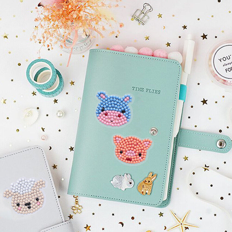 12x Kids Full Drill DIY Diamond Painting Stickers Animal Phone Cup Decals Newly