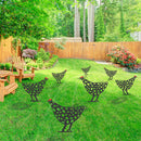 Acrylic Hollow Chicken Ornaments Backyard Lawn Stakes Yard Art Decor (D) Newly