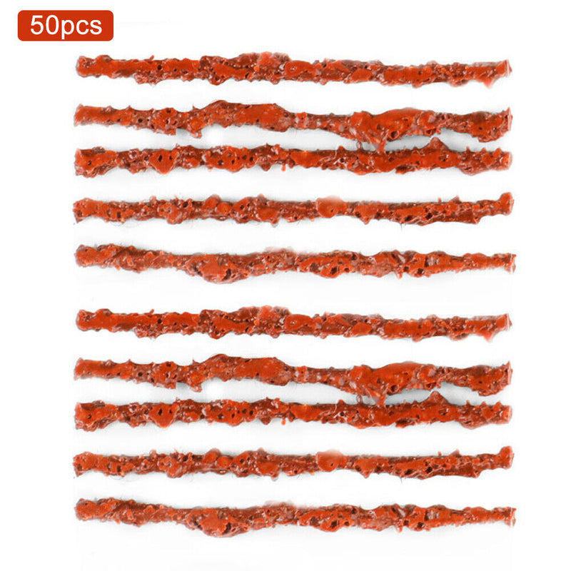 50pcs Tubeless Tire Seals Repair Strips Mountain Bike Tyre Puncture Rubber Strip