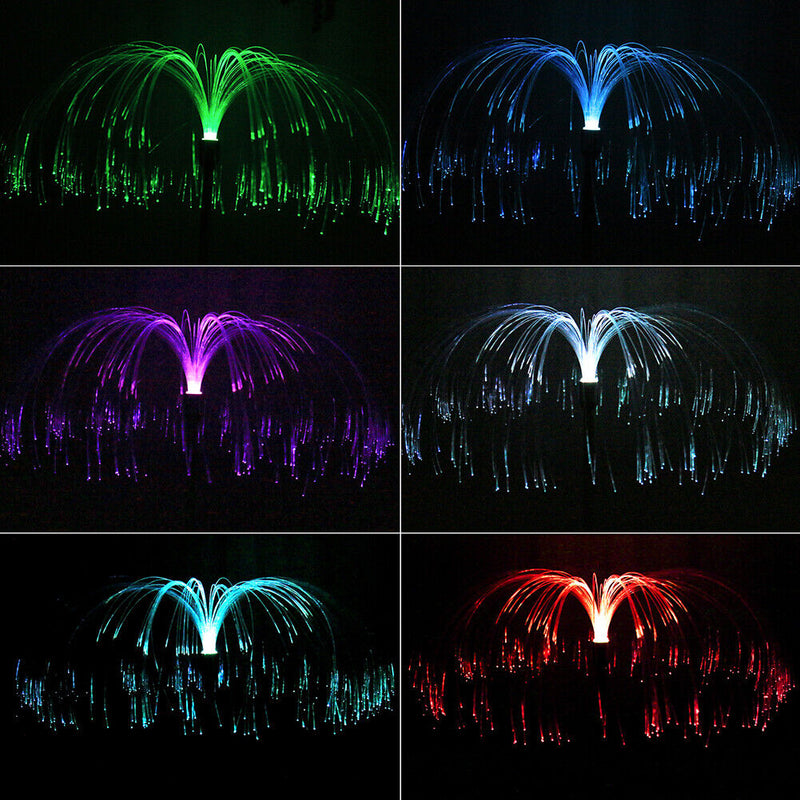 Solar Jellyfish Lights RGB Color Changing Ground Lawn LED Lamp Garden Lighting