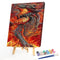 Oil Paint by Numbers Fire Dragon Canvas Artwork Living Room Picture Decoration