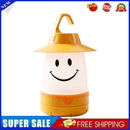 LED Smiley Cute Hanging Night Light Tent Camping Home Decorations (Yellow)