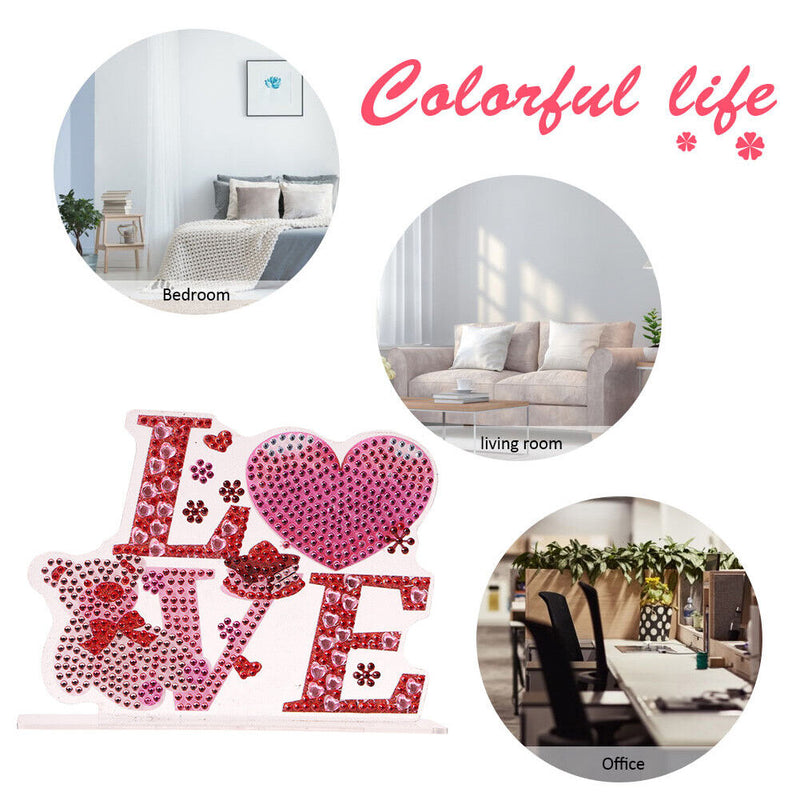 Handmade DIY Diamond Painting 5D Valentine Day Acrylic Decoration (CB017) Newly