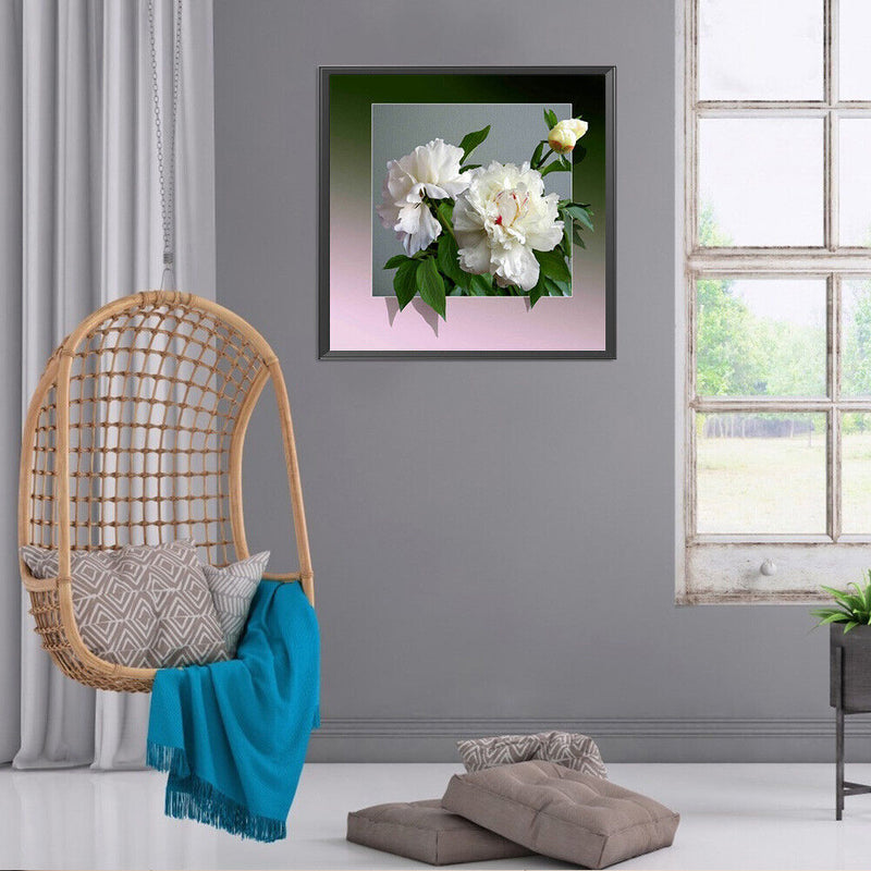 5D Diamond Painting Kit Flower out of Frame Full Round Drill Rhinestone DIY Wall