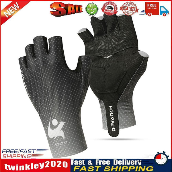 Half Finger Gloves Summer Sports Cycling Gloves for Men Women (Black M) Newly