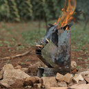 Outdoor Camping Firewood Stove Stainless Steel Picnic BBQ Detachable Furnace