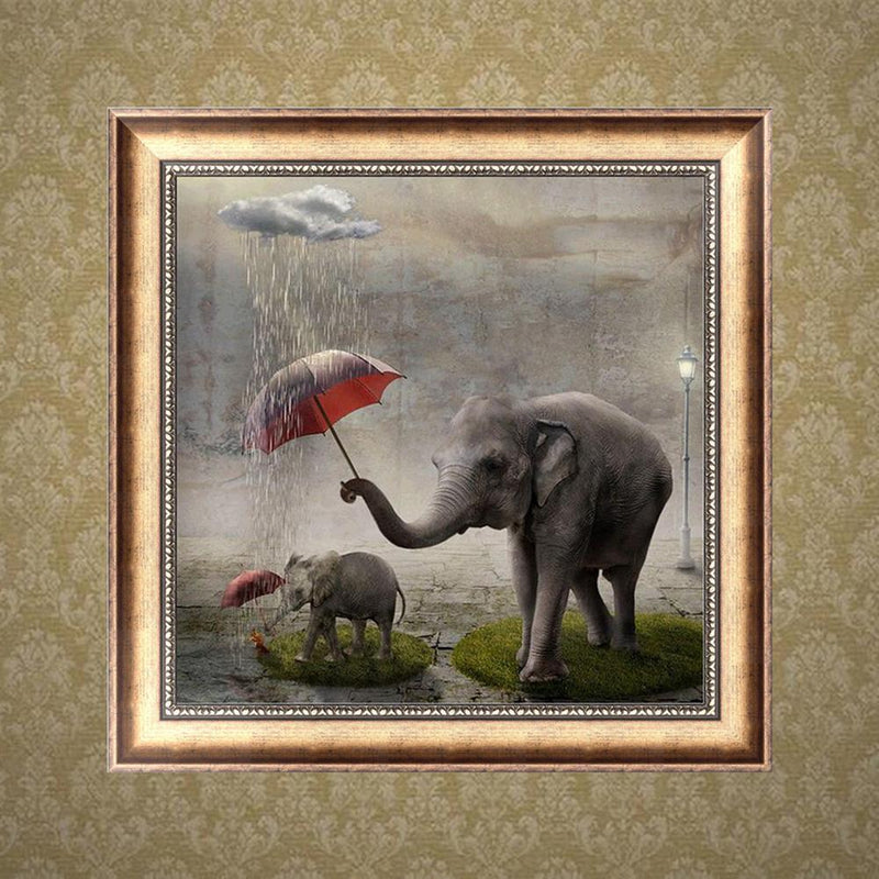 Elephant Painting Embroidery DIY Craft 5D Diamond Mosaic Cross Stitch Kit