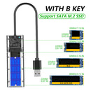 M2 SSD Case M.2 to USB 3.0 NGFF SATA B Key Mobile Hard Drive Disk Enclosure Box