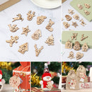 Countdown Hanging Tags Christmas Advent Calendar Number Label Wooden Pendant