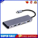 USB C HUB 4K 30Hz Type C to HDMI-compatible USB 3.1 PD 100W Adapter 6 in 1 Dock