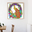 Mosaic Part Drill Special Shaped DIY Flower Peafowl Picture 5D Diamond Painting