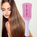 Anti-static Comb Hollow-out Massage Hair Brush Hairdressing Tool (White) Newly