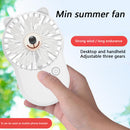 Mini Electric Handheld Fan Portable USB Charging Fans for Students (White)