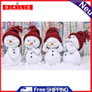 Full Cross Stitch Cotton Needlework Kit Printed Four Little Snowmen DIY Art