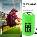 Waterproof Dry Bag Pack Sack Swimming Kayaking River Trekking (10L Green) Newly